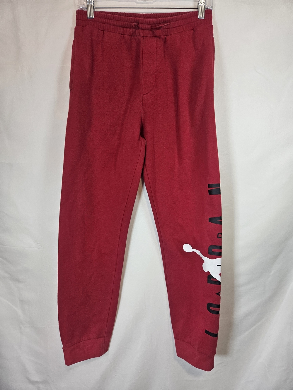 Jordan Red Kids Jogger Sweatpants with Side Jumpman Graphic